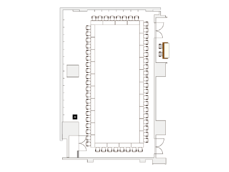 口の字形式（56席）の図