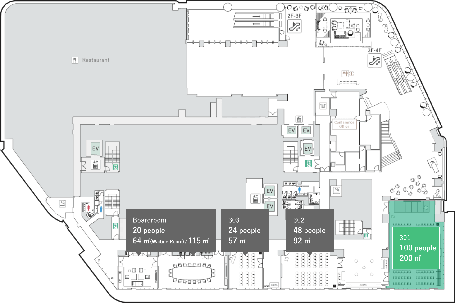 会場の位置情報の図