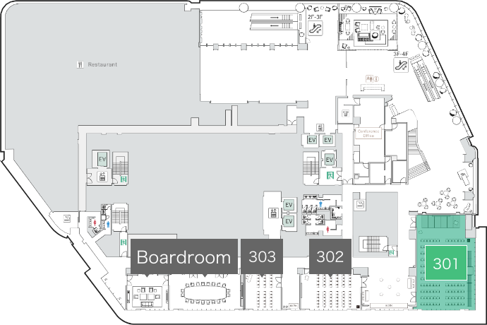 会場の位置情報の図
